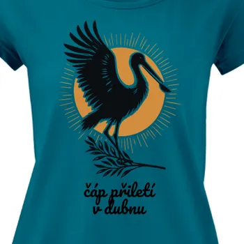 Dámské tričko Tričko Pro těhotné | Tričko Čáp přiletí