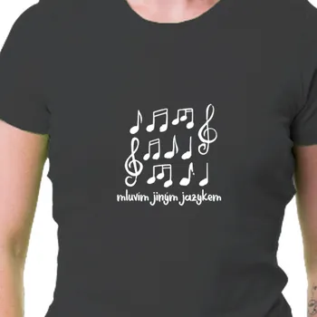Dámské tričko Tričko Hobby | Dámské triko s notami
