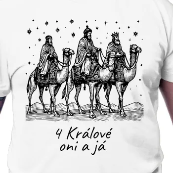 Pánské tričko Tričko Vtipná | Tričko 3 králové a já