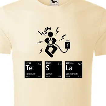 Pánské tričko Organická trička Geek | Geek organické tričko Tesla