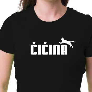 Dámské tričko Tričko Vtipná | Tričko s kočkou Čičina
