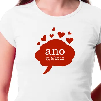 Tričko Výročí svatby | Tričko Řekli si ano pro ni
