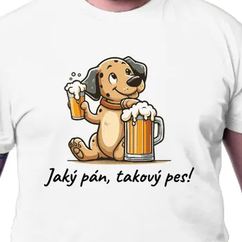 Pánské tričko Tričko Psi | Triko pro milovníky psů jaký pán, takový pes