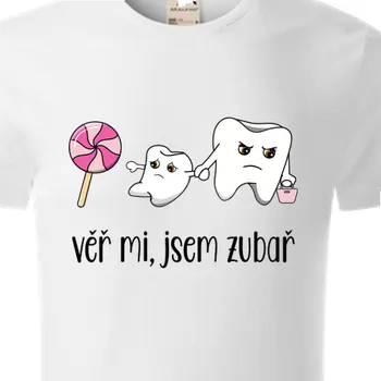 Pánské tričko Organická trička Lékaři a záchranáři | Organické tričko Věř mi, jsem zubař