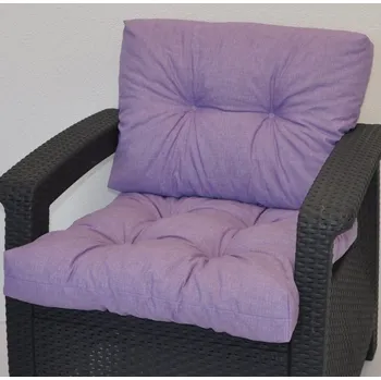 Podsedák Axin Trading s.r.o. Polstr na křeslo z umělého ratanu - látka fialový melír