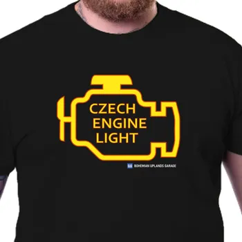 Pánské tričko Tričko Auta a motorky | Tričko Czech Engine Light