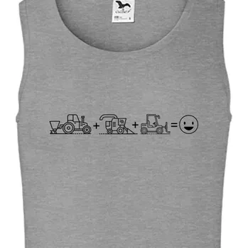 Pánské tílko Tílko Traktory a bagry | Tílko s kombajnem Úsměv