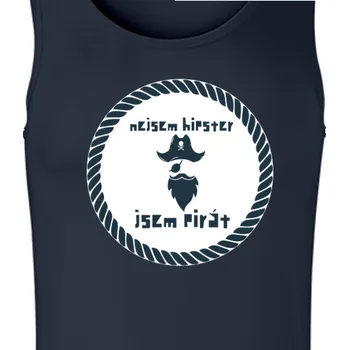 Pánské tílko Tílko Vtipná | Tílko Nejsem hipster, jsem pirát