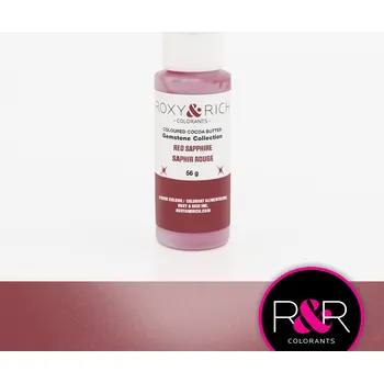 Čokoláda ROXY & RICH Kakaové máslo TŘPYTIVÉ - ČERVENÉ RED SAPPHIRE 56g