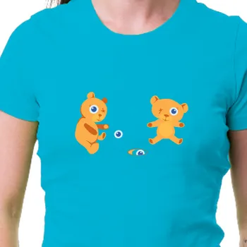 Dámské tričko Tričko Zvířata | Tričko Méďové hrají kuličky