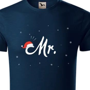 Pánské tričko Organická trička Vánoce | Párové bio vánoční tričko pro něho