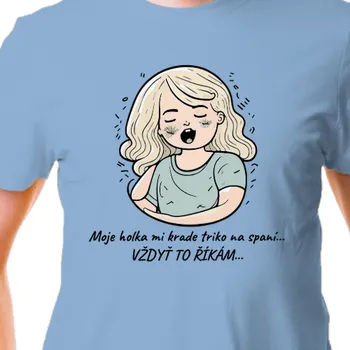 Pánské tričko Tričko Láska | Triko na spaní Moje holka