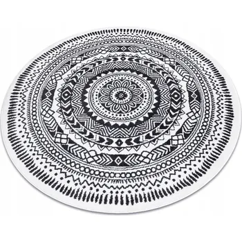 Koberec KOBEREC FUN kulatý 140 cm ROZETA UBRUS šedý #O337