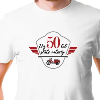 Pánské tričko Tričko K narozeninám | Triko Stále mladý 50