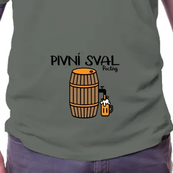 Pánské tričko Tričko Vtipná | Tričko Poctivý pivní sval