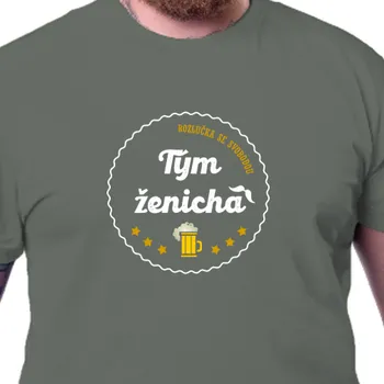 Pánské tričko Tričko Rozlučka se svobodou | Tričko Tým ženicha