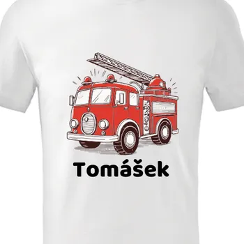 Pánské tričko Tričko Hasiči | Triko hasičské auto se jménem