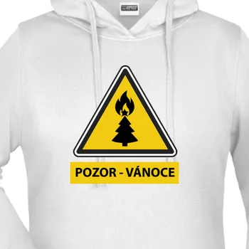 Dámská mikina Mikina Vtipná | Mikina Pozor Vánoce! Hořící stromek