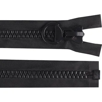 Galanterie Kostěný zip extra velký No 20 délka 60 cm, 70 cm Varianta: 2 (70 cm) černá, Balení: 1 ks