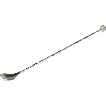 Barová lžička v nerezovém provedení s muddlerem 30 cm