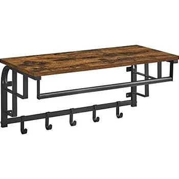 Botník Nástěnný věšák na kabáty 30 x 66 x 27 cm | hnědý