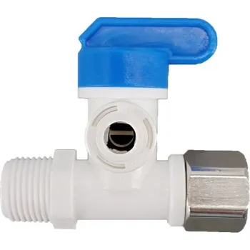 Ventil Plastový mezikus s ventilem k roháčku 3/8\"x3/8\"x1/4\"