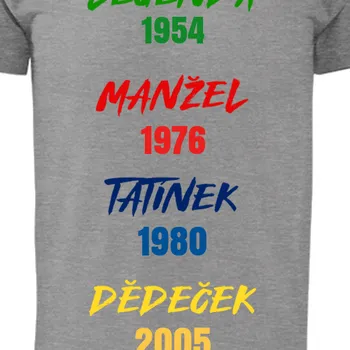 Pánské tričko Tričko Pro dědečka | Tričko Legenda - manžel, tatínek, dědeček
