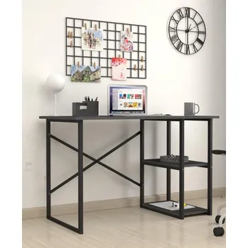 Psací stůl Casarredo Psací stůl s policemi 60x120 cm IRVING antracit/černá