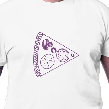 Pánské tričko Tričko Pro páry | Tričko pro páry Jeho kousek pizzy