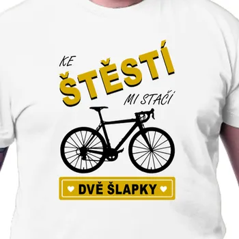 Pánské tričko Tričko Cyklisté | Vtipné tričko Dvě šlapky