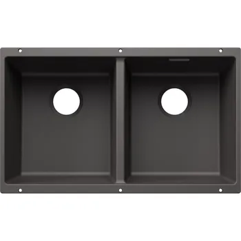 Granitový dřez Blanco SUBLINE 350/350-U, dřez pod desku, bez odtokové sady šedá skála silgranit 527830