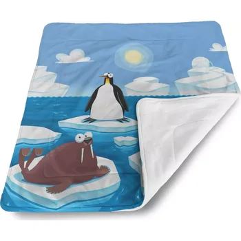 deka Sablio Dětská deka pro miminko Lední zvířátka - 80x100 cm
