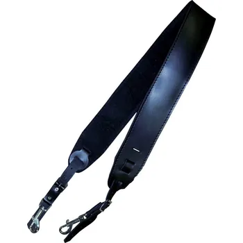 Kytarový popruh GEWA Popruh pro banjo F&S luxusní kůžepro banjo, černý 3646