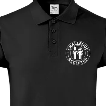 Pánská košile Polokošile Svatební | Pánské svatební tričko Challenge Accepted