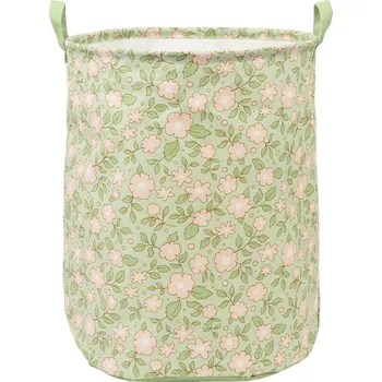 Úložný box A Little Lovely Company Úložný koš na hračky - květiny na šalvějové