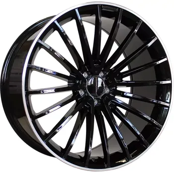 Alu kolo Alu kola Racing Line MR532, 19x9.5 5x112 ET45, černá + leštěný límec (zátěžová)