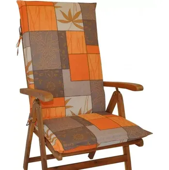 Podsedák Polstr UNI křeslo vysoké - oranžový list - SLEVA 3% s kodem radost25