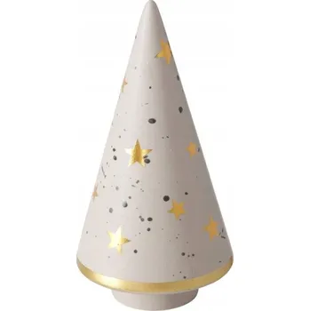 Obraz VÁNOČNÍ FIGURKA STROMEČEK ŠEDÁ DEKORACE NA VÁNOCE 16 cm TVAR STROMEČKU