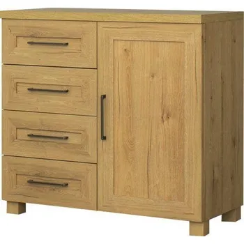 Komoda Komoda 1D4S MA25-DSC, Majorka dub soma tmavý, 90 x 85 x 44 cm