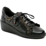 Axel AXCW198 černé dámské polobotky boty na klínku šíře H EU 39 + DÁREK + Doprava ZDARMA