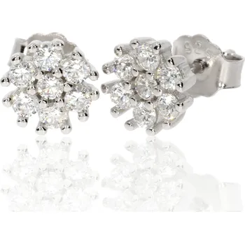 Náušnice Zlatnictví Helios Stříbrné pecky kytičky