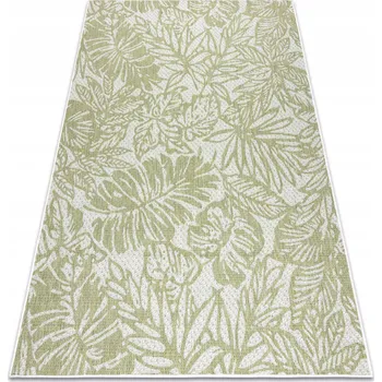 Koberec Koberec PLOCHÝ TKANÝ OUTDOOROVÝ PROVÁZKOVÝ SISAL SION Listy zelené 80x150 cm