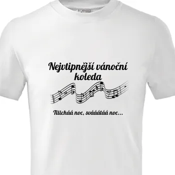 Pánské tričko Tričko | Nejvtipnější vánoční koleda v dětském provedení