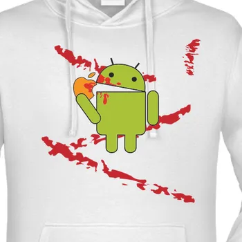 Pánská mikina Mikina IT | Mikina Android eats Apple - bloodbath