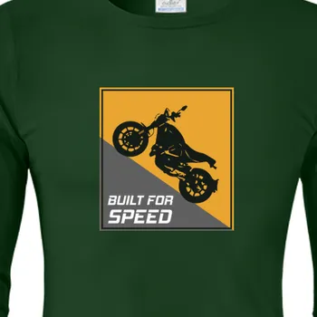 Pánské tričko Triko s dlouhým rukávem Auta a motorky | Motorkářské tričko s dlouhým rukávem Speed