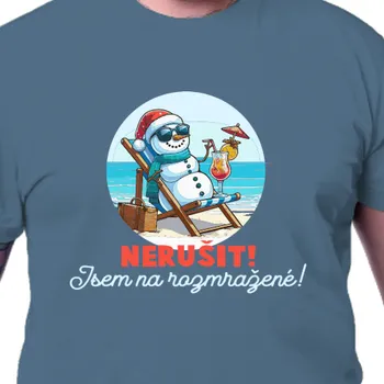 Tričko Vtipná | Pánské zimní triko se sněhulákem