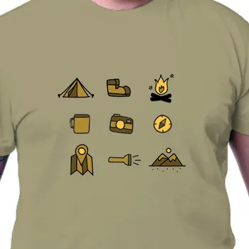 Tričko Cestování | Turistické tričko Piktogram