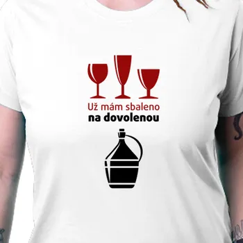 Dámské tričko Tričko Cestování | Tričko mám sbaleno na dovolenou