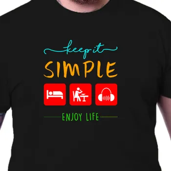 Pánské tričko Tričko IT | Tričko Keep it simple - enjoy life