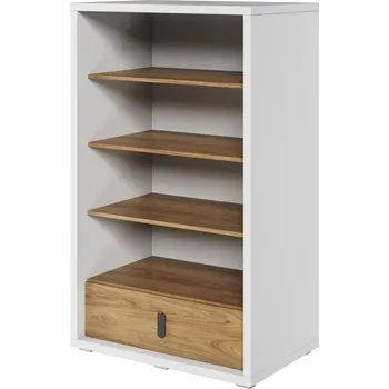 přebalovací pult a komoda Casarredo Regál se zásuvkou SOMAS 10 1S bílá/ořech natural